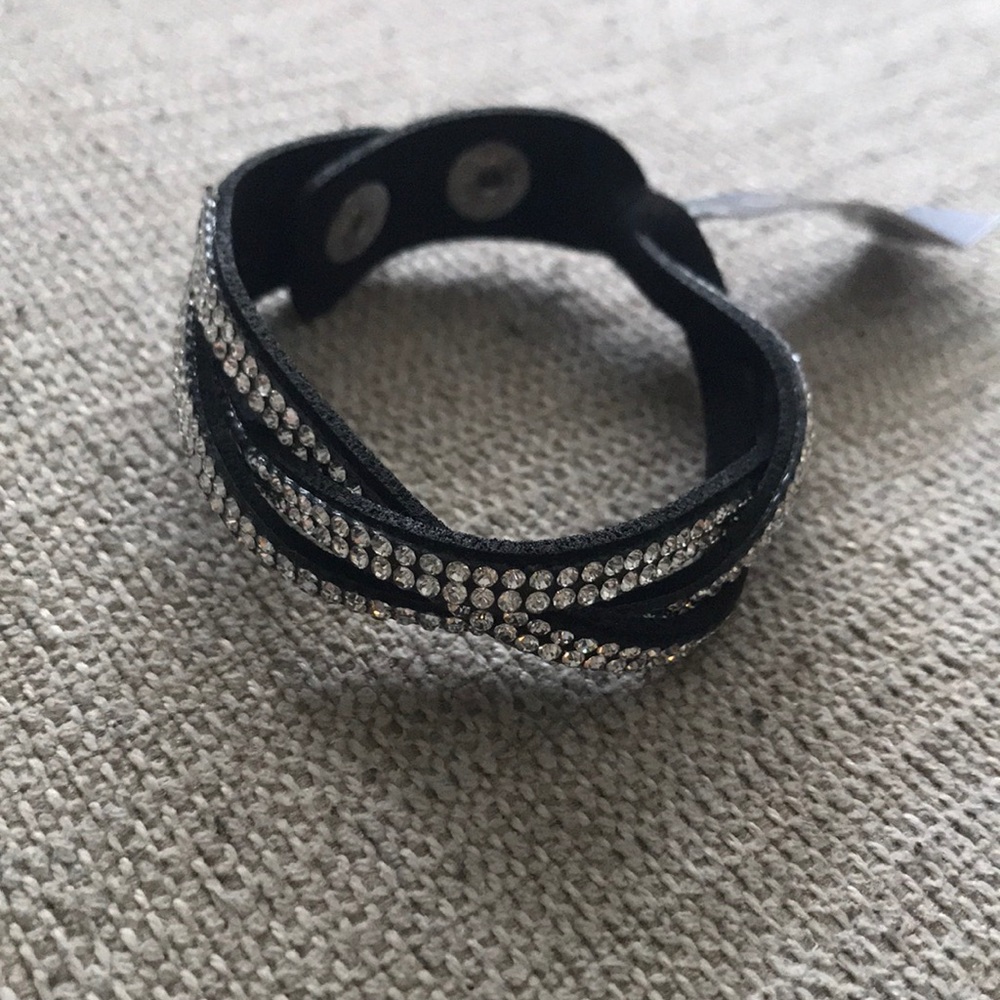 Black and silver bracelet